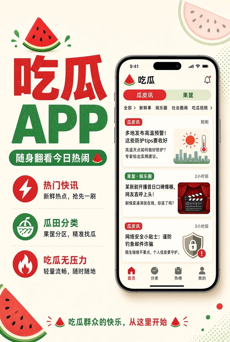 吃瓜APP：把移动阅读做得更清楚栏目视觉